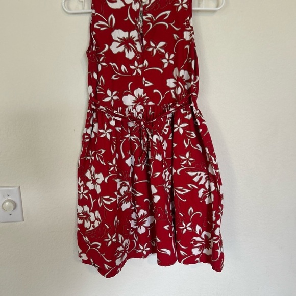 Hilo Hattie Girls Large Floral Red and White Hawaiian Dress - Picture 3 of 9